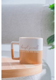 Resim Acar Ruby Porselen Kupa Karamel - 410 Ml Karamel 