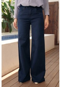 Resim Neways 1067-denim Bol Paça Pantolon Lacivert Çok Renkli 