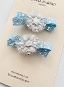 Resim Icy Blue Pom Hair Clips 