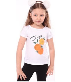Resim Toontoy Kids Toontoy Kız Bebek Baskılı Tişört Beyaz 