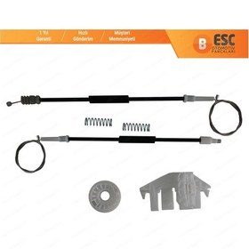 Resim Peugeot 406 8B 8E/F 1995-2004 4/5 Kapı İçin Ön Sol Cam Kriko Seti 