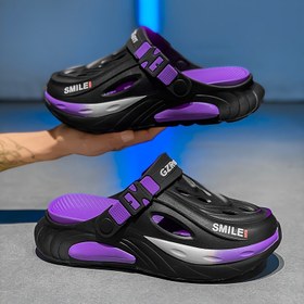 Resim Erkek Rahat EVA Mules & Clogs - Kayma Yaz Ayakkabıları ile Dokulu Tutuş, Yuvarlak Parmak Tasarımı ve Rahat Kıyafet için Uygun, Yaz Ayakkabıları | Spor Tasarımı | EVA Malzeme Ayakkabı 