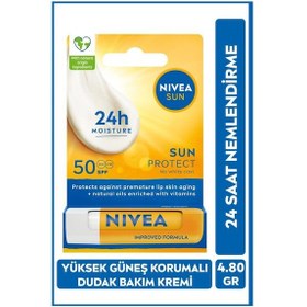 Resim Nivea Sun 24H Nemlendirici Dudak Bakım Kremi SPF50 4.8 G 
