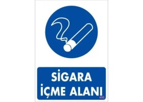 Resim Belle Fusion Mey Ithalat® Sigara Içme Alanı Uyarı Levhassı 25X35 Kod: 450 
