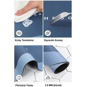 Resim Mucit Home Sihirli Su Emici Banyo Paspası Kaymaz Tabanlı Abdest Paspası Kare Renkli 