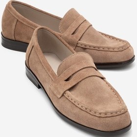 Resim Luvi Shoes Valıa Toprak Süet Hakiki Deri Kadın Loafer Ayakkabı Toprak 