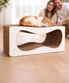 Resim Yelbegen Karton Kedi Tırmalama 
