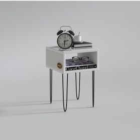 Resim Kenzlife komodin ortense byz komidin 44*29*29 metal ayaklı orta zigon sehpa minik boy (mng) 