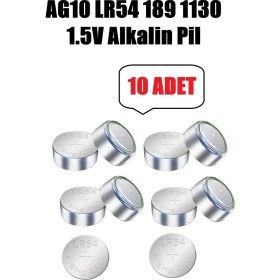 Resim Derwell 10 Adet 10'lu AG13/LR44/A76/357A V13GA 1 Kartel Düğme Pil Hesap Makinesi/terazi/saat/oyuncak/garaj Pili Yuvarlak Pil 