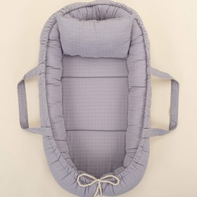 Resim Babynest ve Yastık - Gri Müslin 