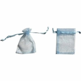 Resim Hediyelik Tül Kese Mavi 7x9 Cm,badem Şekeri Kesesi,minik Tül Kese,50 Adet Tül Kese 