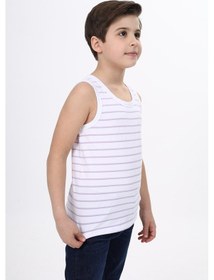 Resim Toontoy Kids Toontoy Erkek Çocuk Çizgili Atlet Açık Lila 