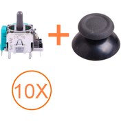 Resim siar 10 Adet PS4 Analog Motoru + Topuz Başlık Set 