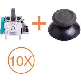 Resim siar 10 Adet PS4 Analog Motoru + Topuz Başlık Set 