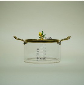 Resim Linda Cam Tencere 3,5 Lt Şeffaf 