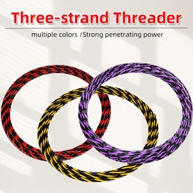 Resim MOKIN Elektrikçi Tel Geçirme Cihazı - 5/10/15/20/25/30/50m Uzunluklu Ağır Hizmet Kablo Çekici, 3 Telli Rehber Sistem, Manuel Operasyon için Elektriksel, Telekomünikasyon, İnşaat Montajı ile PVC/Zırhlı Kablolar (Kırmızı/Sarı/Mor/Siyah) ile uyumlu - Konut ve Komersyel Bağlantılar için Ideal Duvar & Panel Kutuları, İletkenler için Kabiliyi Çekim Aracı 