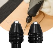 Resim 1/2 adet Evrensel 3-Ağız Çekme, Mini 3-Ağız Matkap Çekme 7/8x0.75/0.3-3.2mm, Matkap Uçları için Altıgen Shank, Karbon Çelik Anahtarsız Matkap Çekme Adaptörü Converte 