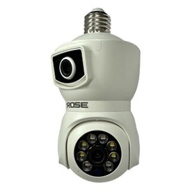 Resim Rose AHD-30125 Akıllı Wireless Ampul Kamera 360 Derece Hareketli Çift Kameralı 