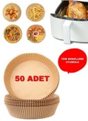 Resim Airfryer Pişirme Kağıdı 50 Adet Hava Fritözü Airfryer Firitözü Airfryer Yağsız Firitöz Pişirme Albifoni