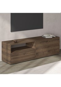 Resim Pao Kapaklı Minimal TV Sehpası – 136 cm, Antik Ceviz 