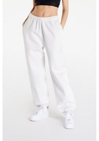 Resim Nike Solo Swoosh Fleece Pant Pamuklu Şardonlu Bol Kesim Yüksek Bel Kadın Eşofman Altı Kırık Beyaz 