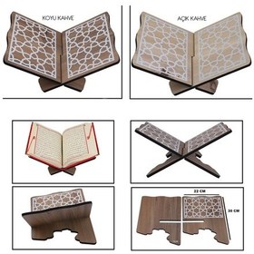 Resim Portatif Ahşap Masa Üstü Rahle Açık Kahve 