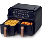 Resim Kenwood HFP70.000BK Bk Copper Dual Air Fryer, Siyah 