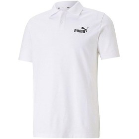 Resim Puma Ess Pique Polo Erkek Tişört 586674 02 Beyaz 