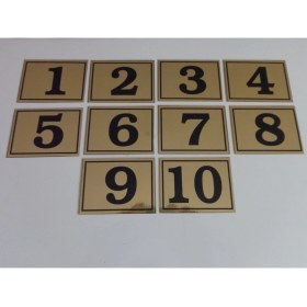 Resim Gendec 6x8 cm Yapışkanlı No 1'den 10' A Raf, Posta Kutusu, Dolap, Ayakkabılık, Kapı Numarası 