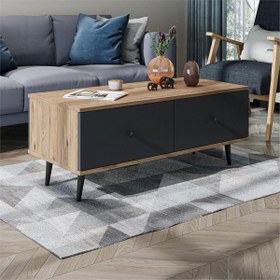 Resim Room Art Atlas Çam Antrasit Venüs 110 cm Kapaklı Orta Sehpa (RoomArt.2710) 