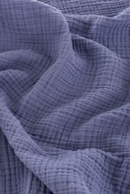 Resim 4 Kat Müslin Battaniye 115x115cm - Infinity Mavi 