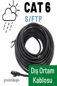 Resim IRENIS Cat6 Dış Ortam Açıkhava Ethernet Network Kablosu, 20 Metre 