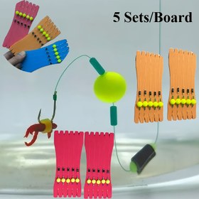 Resim 5 Set/Tahta Yüzen Teşvikli Balıkçılık Ekipmanı, Yabani Karp için - PVC, Sarı ve Siyah Yem ile Renkli, Sakin Su Koşulları için İdeal, Sakin Balıkçılık Ekipmanı | Canlı Balıkçılık Ekipmanı | Dayanıklı Balıkçılık Ekipmanı, Balıkçılık Malzemeleri 
