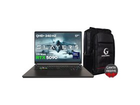 Resim Game Garaj Slayer5 9XL-5090 C6 Intel Ultra 9 275HX 32GB Ram 1tb SSD RTX5090 17" Qhd+ IPS 240Hz Freedos Gaming Laptop 