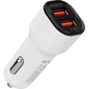 Resim S-Link SL-EC30M Micro USB Kablolu 3.4A 2 USB Beyaz Araç Şarj Cihazı 