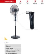 Resim SİMTAŞ Simtaş SAV 1601 MK 16'' Zaman Ayarlı 5 Kanatlı Salınımlı Vantilatör 