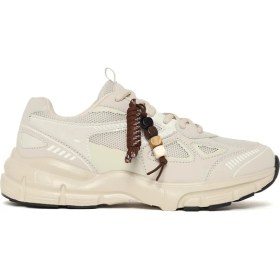 Resim Derimod Kadın Bej Bağcıklı Kalın Tabanlı Charmlı Sneaker 26PFE496114 