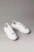Resim Calvin Klein Kadın Gümüş Rengi Detaylı Bağcıklı Sneaker - Beyaz 