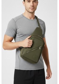 Resim Unisex Krinkıl Su Geçirmez Çanta, Çapraz Askılı Omuz Ve Göğüs Çantası, Bodybag Haki 