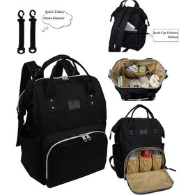 Resim Bye Bye Paris Anne Bebek Bakım Sırt Çantası Siyah Çok Renkli 