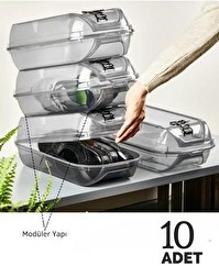 Resim Mithra Life Füme Erkek Kadın Ayakkabı Kutusu MIT1021 10 Adet 