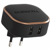 Resim Duracell 24W 2XUSB Telefon/Tablet Şarj Adaptörü Beyaz 