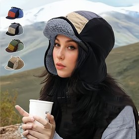 Resim 1 Adet Kadınlar İçin Ayarlanabilir/Kilitlenebilir (1 Şapka / 2 Stil) Pilot Şapkası, Çizgi Film Temalı, Hafif ve Sıcak Tutumlu Kayak, Noel & Açık Hava Etkinlikleri İçin Uygun, Elde Yıkanabilir, Dar Yanak, İncecik Yuvarlak Başlar için, Soğuk Havada Takılacak 