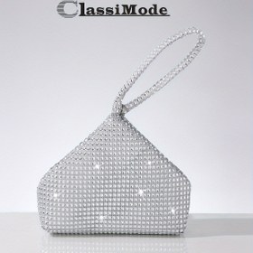 Resim Bir Lüks Parlak Kadın Akşam Çantası, Moda ve Çok Yönlü Kadın Akşam Çantası, Küçük El Çantası, Akşam Aksesuarları El Çantası, Parti Aksesuarları El Çantası, Parlak Dekoratif Çanta, Düğün Aksesuarları El Çantası, Akşam Toplantıları, Düğünler, Doğum Günleri, Balerler için Uygun 