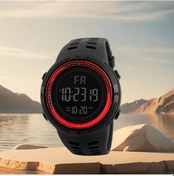 Resim Gaojunshop01 Kırmızı Multi Fonksiyonlu Büyük Kadranlı Spor Digital Led Ekranlı Alarm Kronometre Saati Diğer 