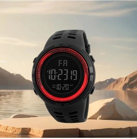 Resim Gaojunshop01 Kırmızı Multi Fonksiyonlu Büyük Kadranlı Spor Digital Led Ekranlı Alarm Kronometre Saati Diğer 