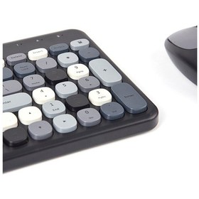 Resim Mofii 2.4g Kablosuz Klavye Mouse Kombosu Klavye Ve Mouse Paylaşımı Bir Alıcı Usb Arayüzü 110 Tuş Yuvası Tasarımı Siyah 