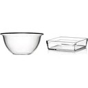 Resim Borcam Premium Kare Tepsi, 23CMX23CM, 2400 cc + Yuvarlak Fırın Kase, 1900 Cc, 21.5 cm 