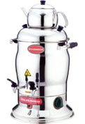 Resim Işıkgaz Silverinox Çay Semaveri 2 Demlik 16 Lt. 2000 W. Profesyonel Endüstriyel 