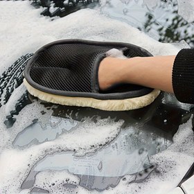 Resim Microfiber Araç Temizleme Eldiveni - Çizik Bırakmayan Ergonomik Tasarım, 24.99x16.99 cm Dayanıklı Süper Yumuşak Mikrofiber ile Otomotiv Detaylandırma, Cila ve İç Temizlik için - Araç Bakım Aksesuarları, Ergonomik Eldiven Tasarımı 